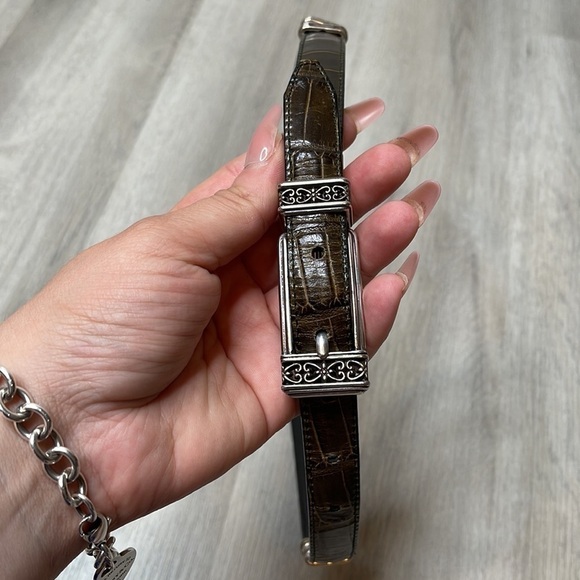 Reversable Leather Belt Brown Black M/L 32 - Picture 5 of 5